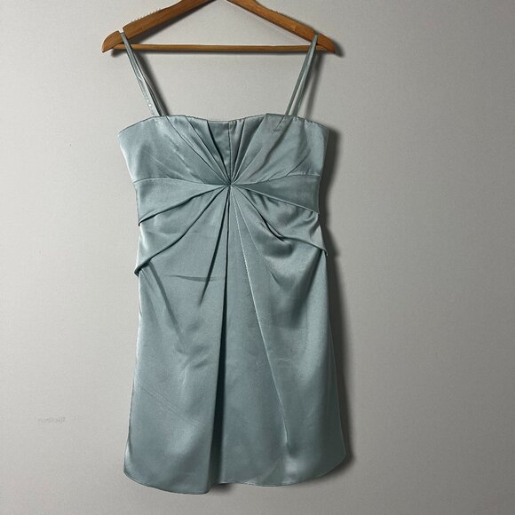 BCBGMaxazria Satin Strapless Mini Dress 4 - Picture 1 of 5